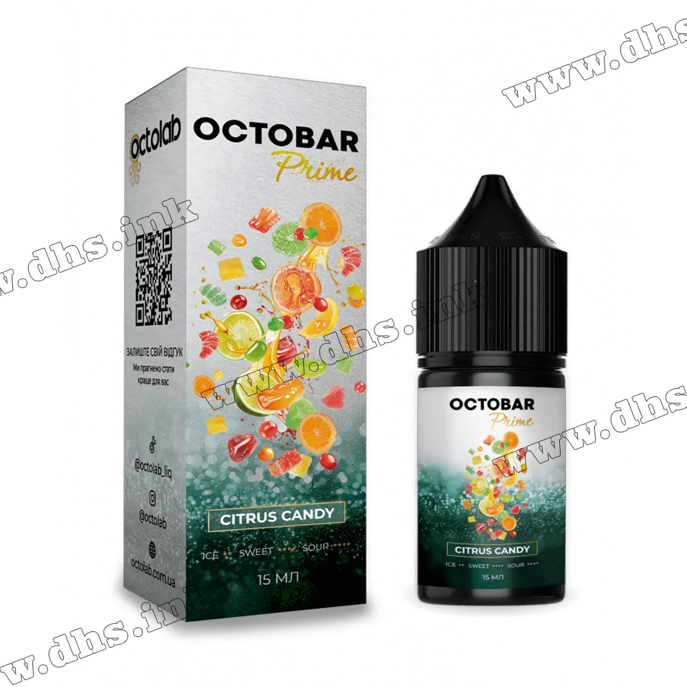 Набір для самозамісу Octobar Prime Salt 30 мл (50 мг) - Citrus Candy (Цитрусові Цукерки)